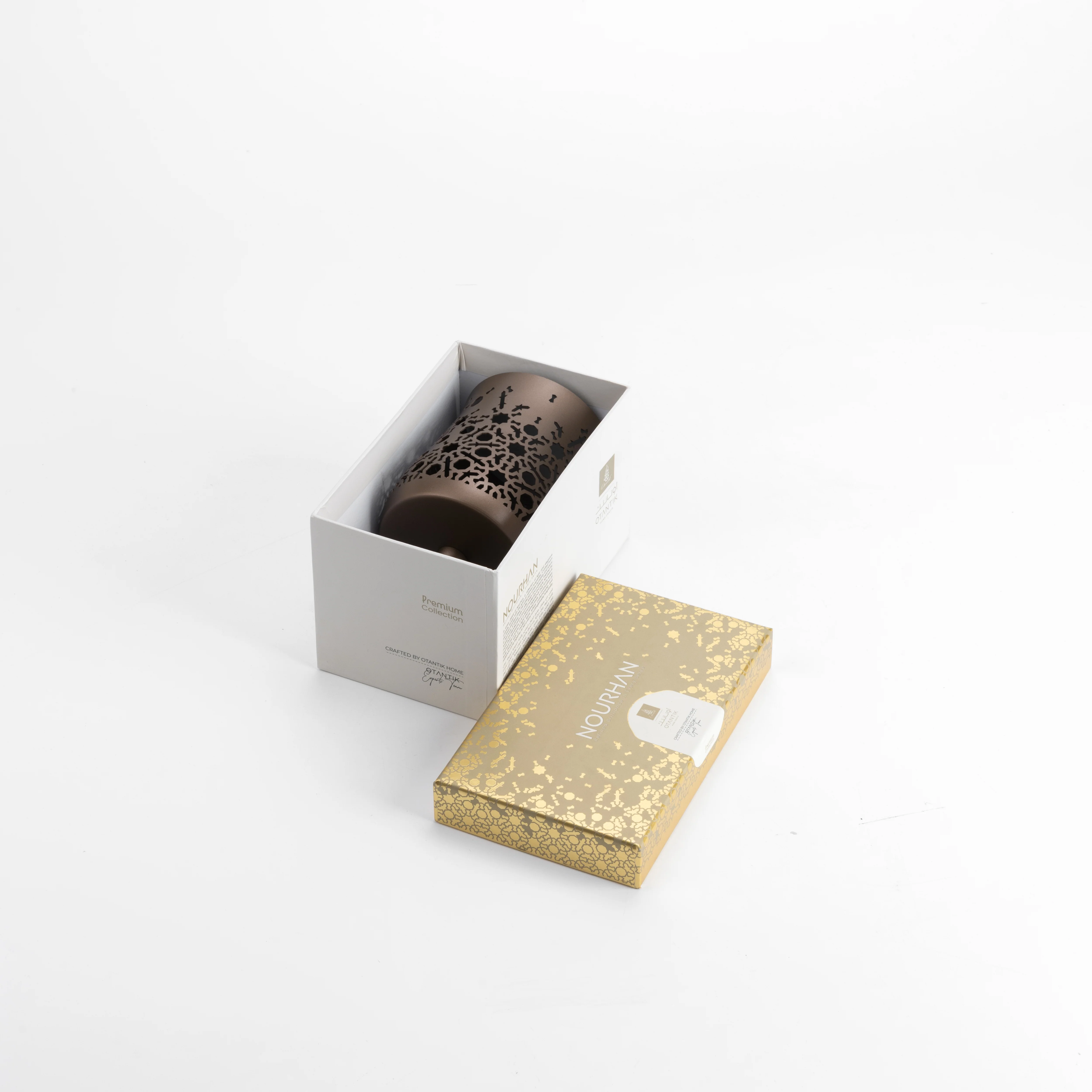 Nourhan - Medium Candle Holder  - Bronze & Silver - Image 7