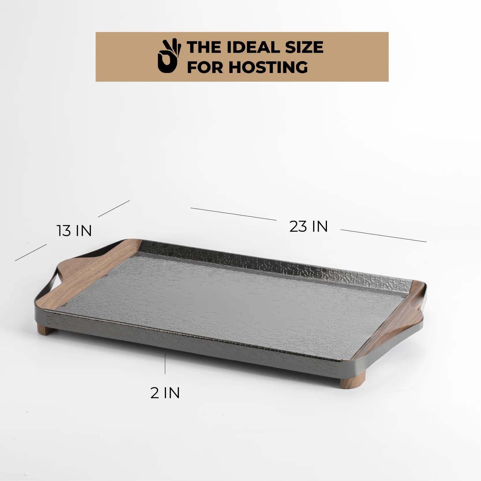 Nourhan- Serving Tray - Back walnut - Image 5