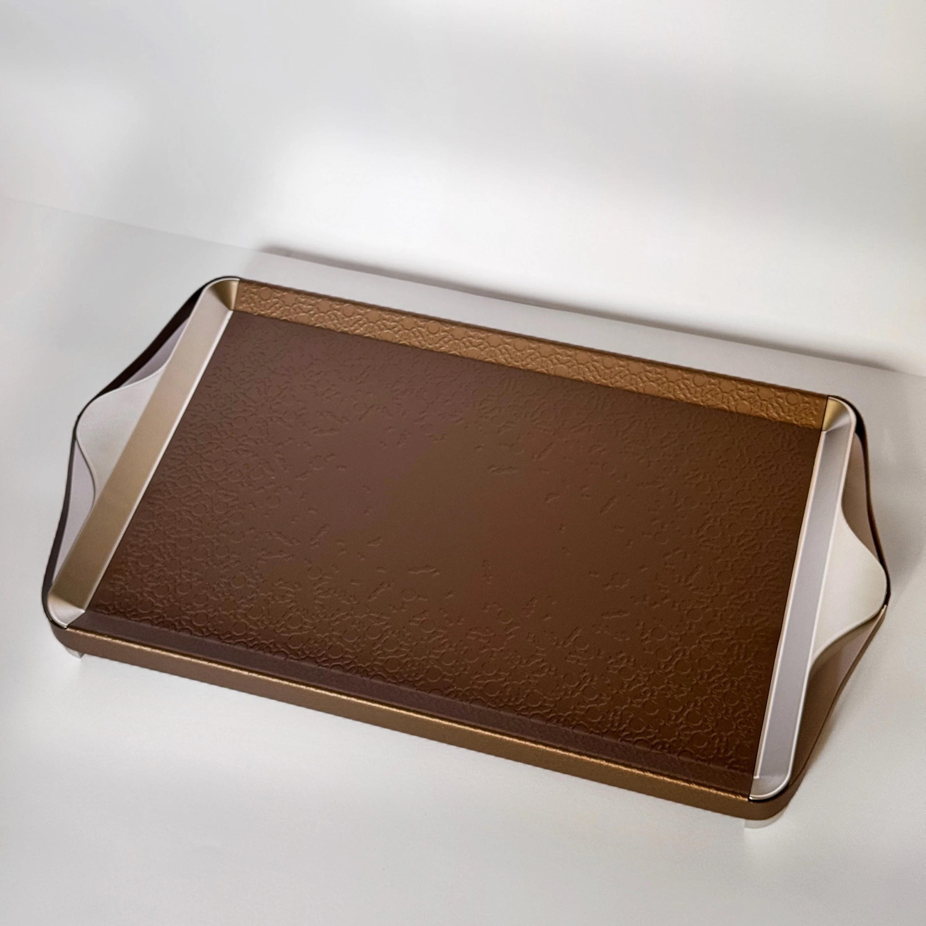 Nourhan- Serving Tray - Bronze & Silver - Image 3