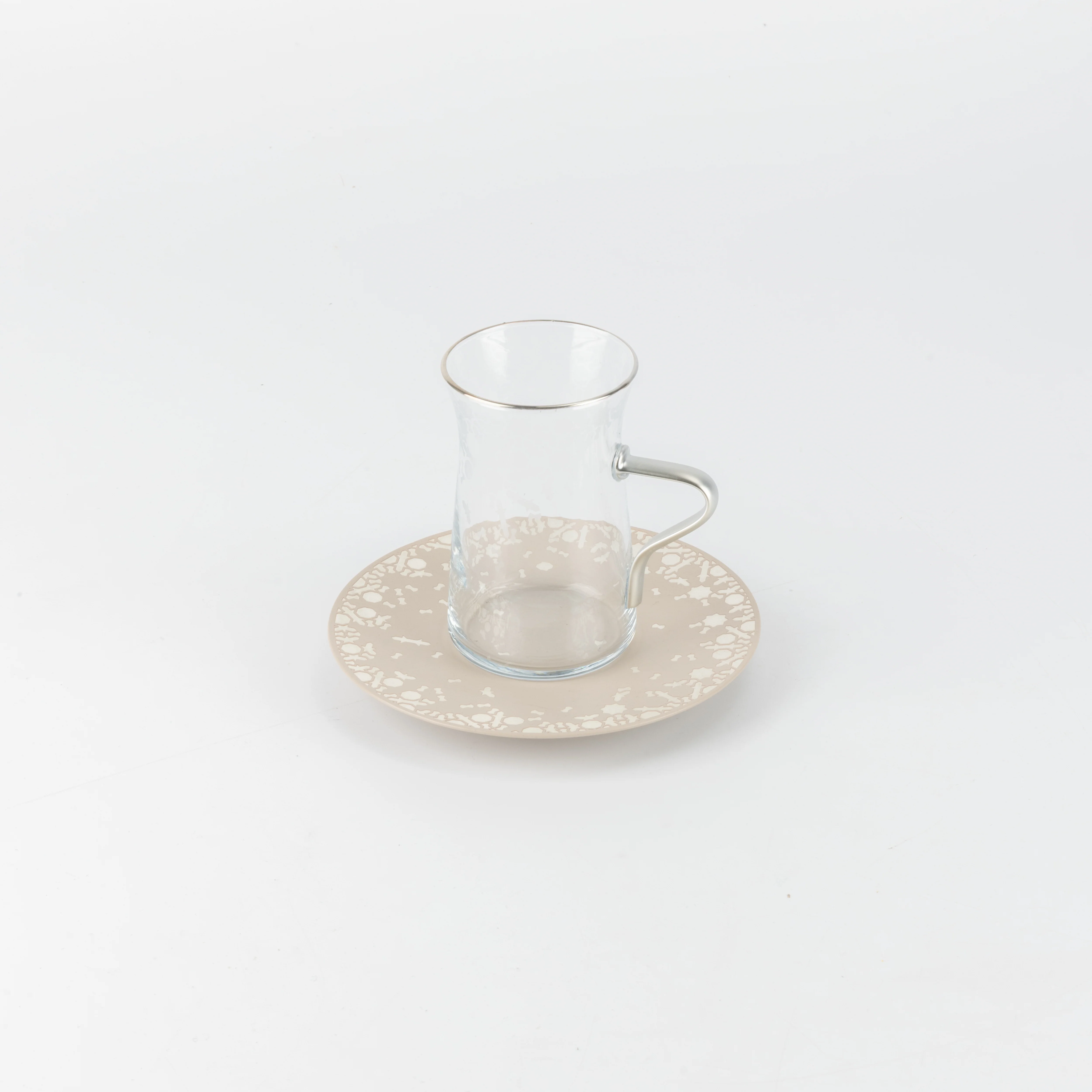 Nourhan -  Tea Set (19-Pc) - Beige & Silver - Image 7