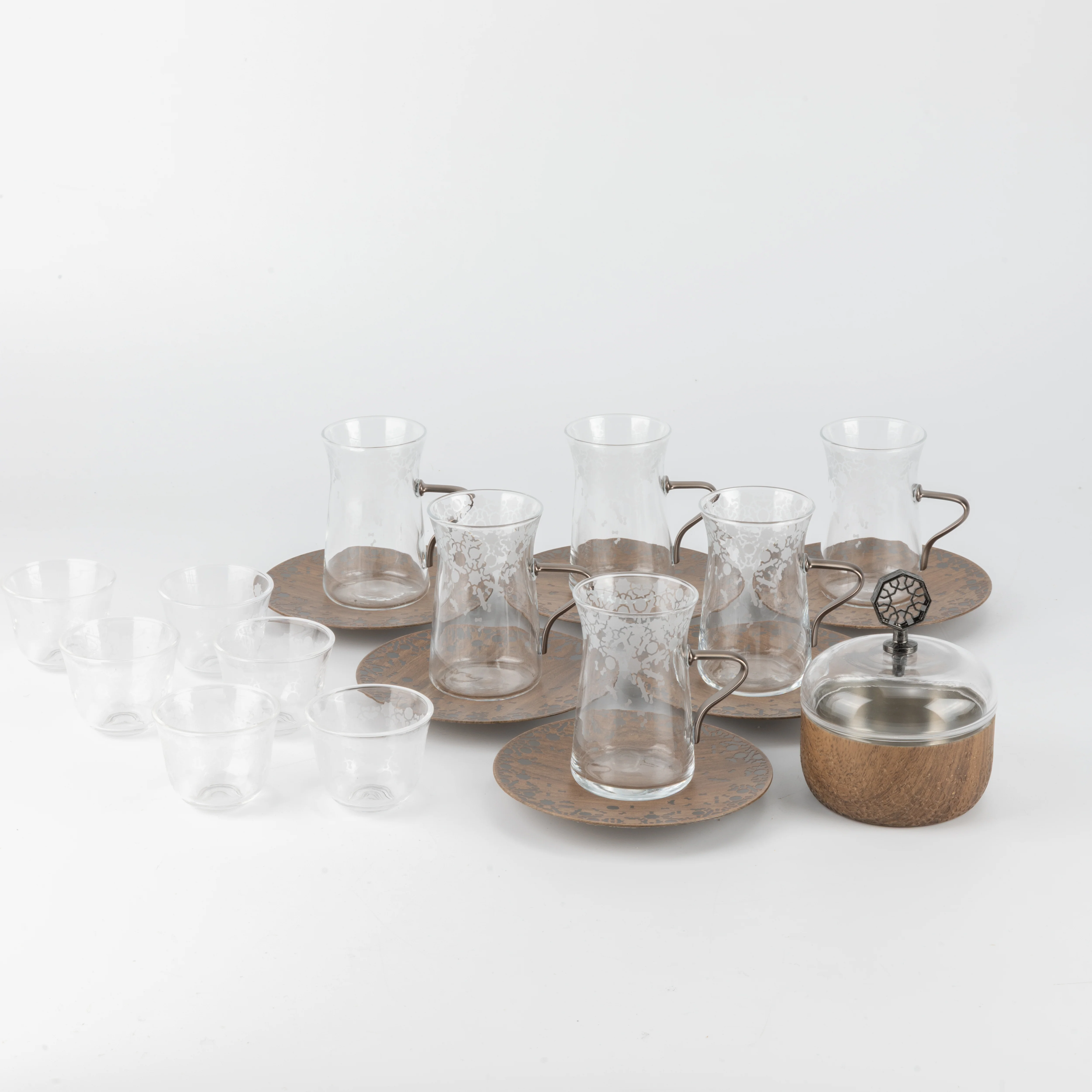 Nourhan -  Tea Set (19-Pc) - Black Walnut - Image 15
