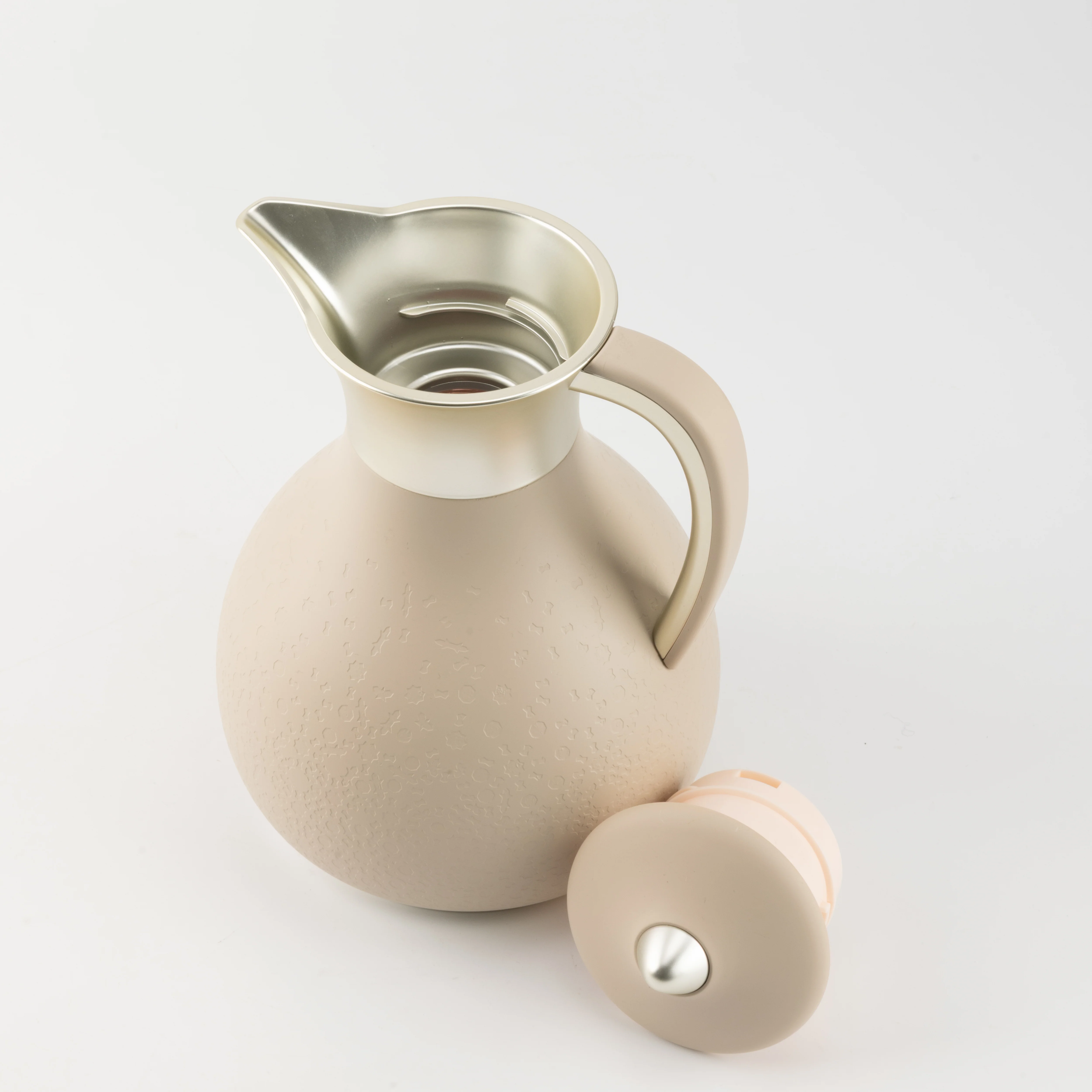 Nourhan - Vacuum Flask/Thermos - Beige & Matt Silver - Image 10