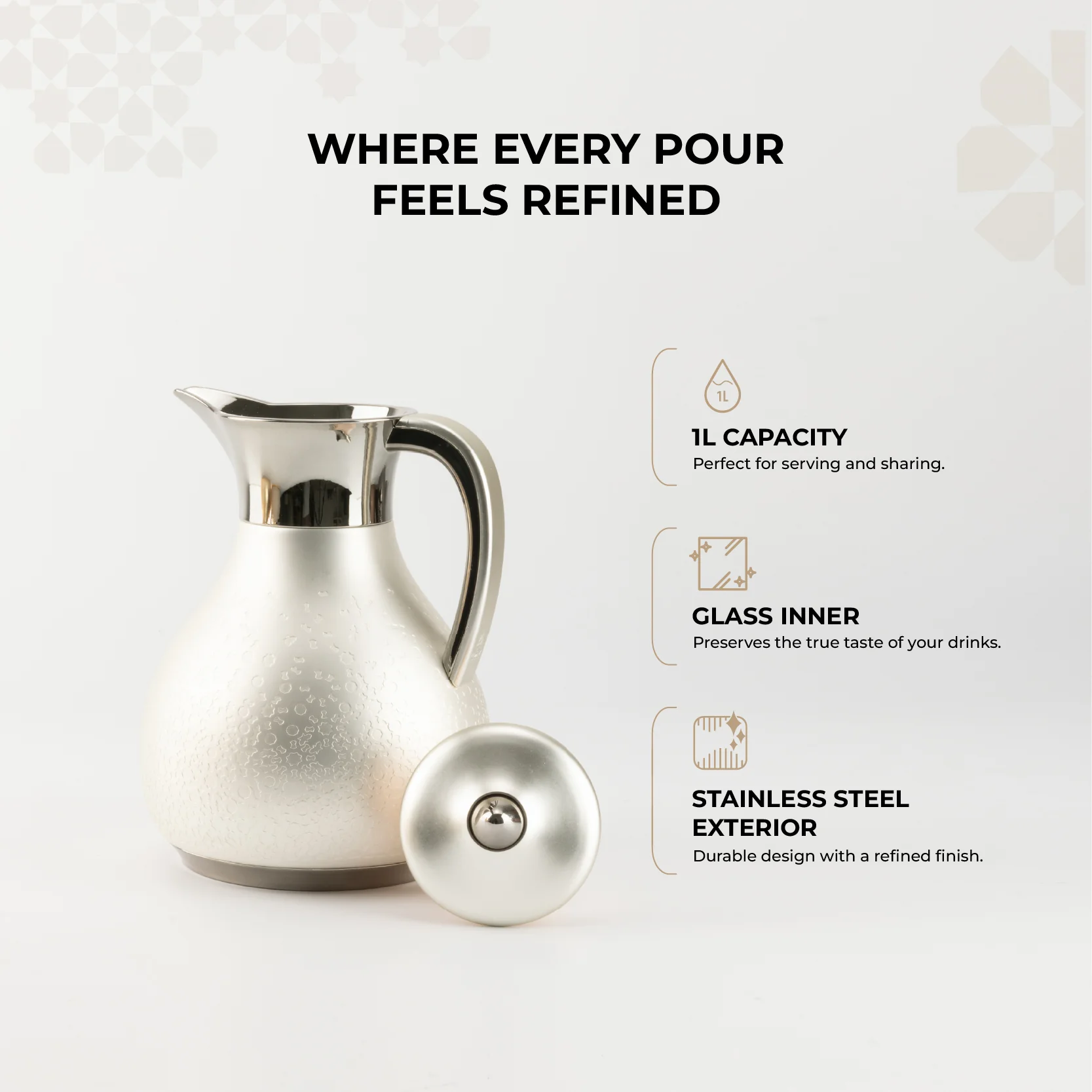 Nourhan - Vacuum Flask/Thermos - Silver - Image 4