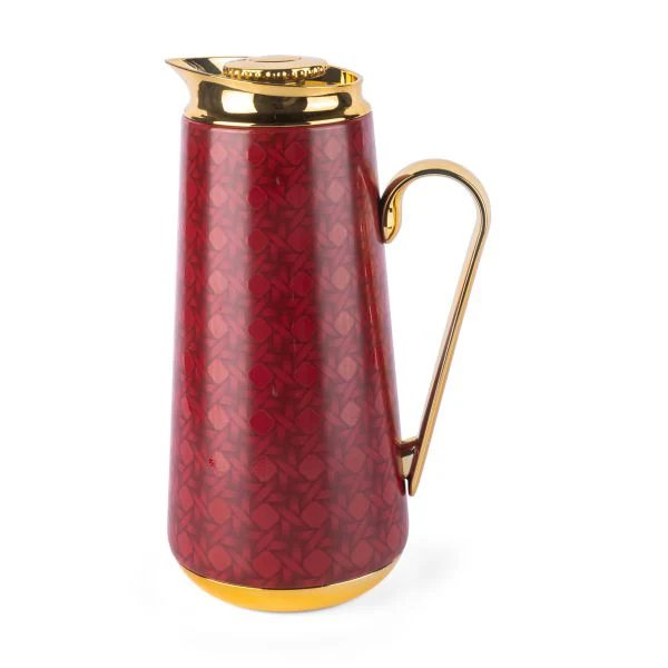 Rattan - Vacuum Flask - Red & Gold - Image 2