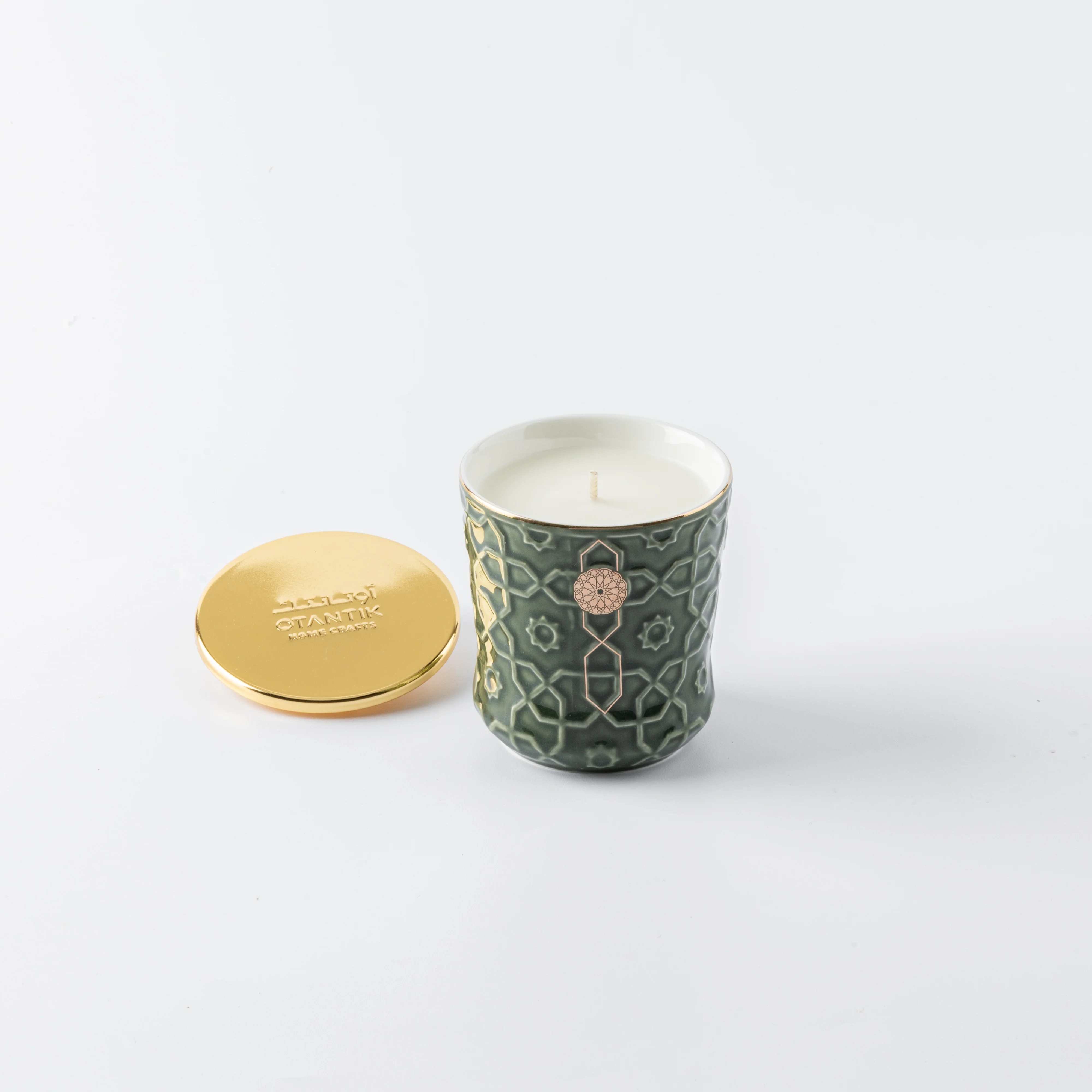 Rosette - Medium Candle - Wood Mint - Image 3