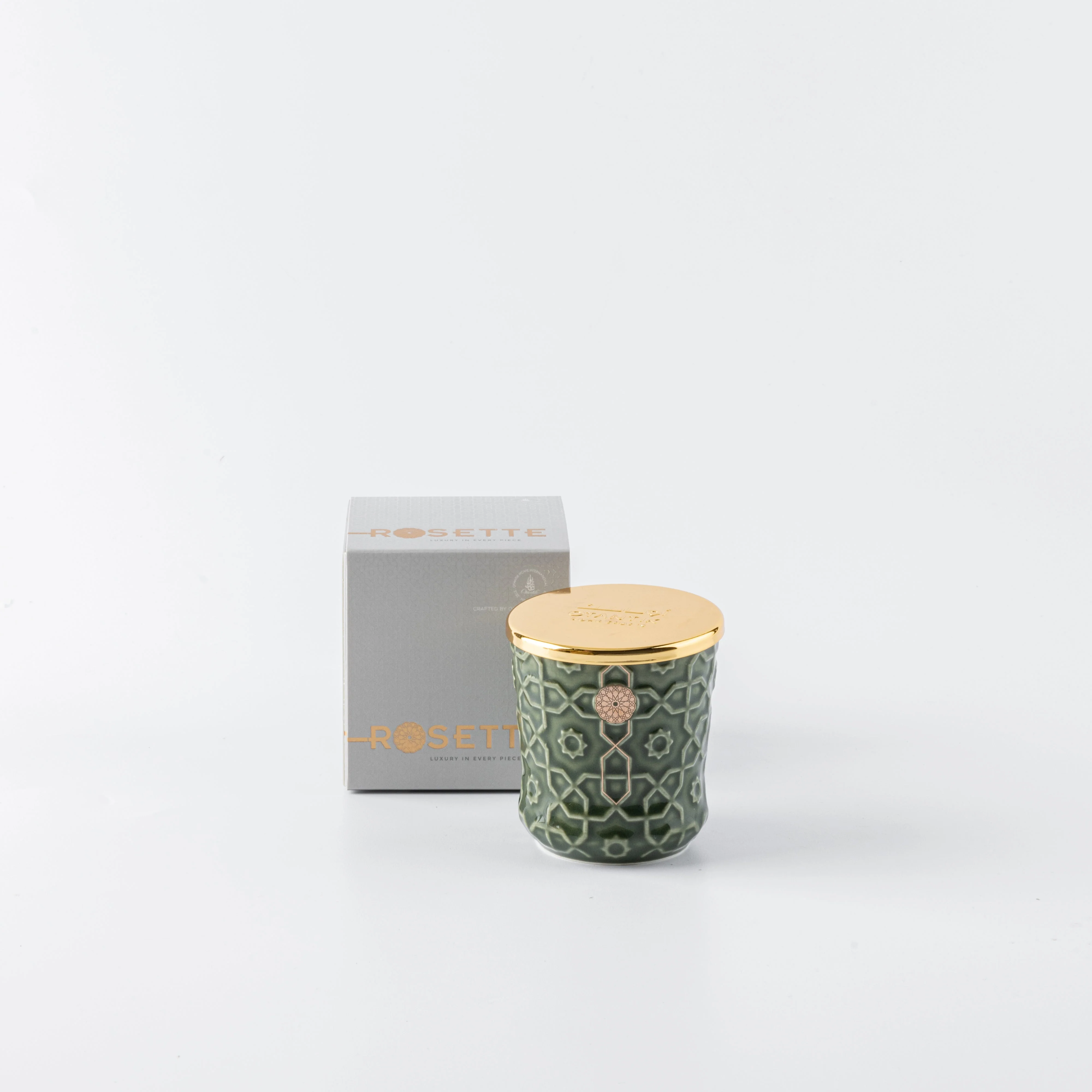 Rosette - Small Candle - Wood Mint - Image 2