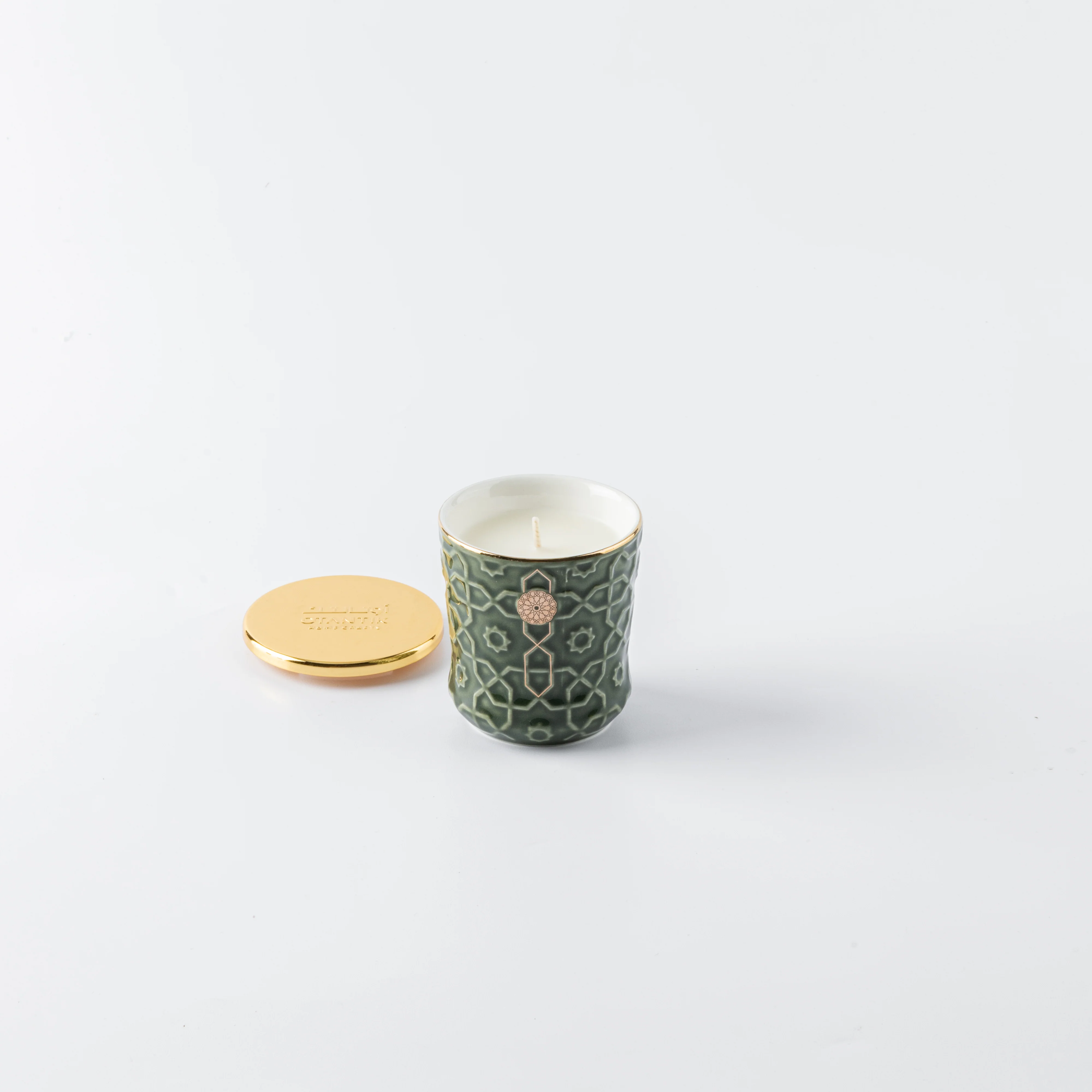 Rosette - Small Candle - Wood Mint - Image 3