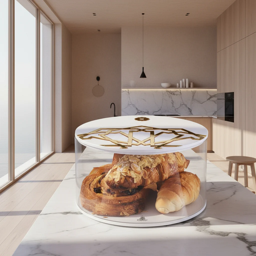 Saraya- The Aurelia Large Bread & Pastry Dome - white - Image 2