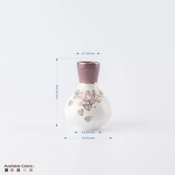 Stylish Lilac - Small Decorative Vase - Grey & Silver - Image 4