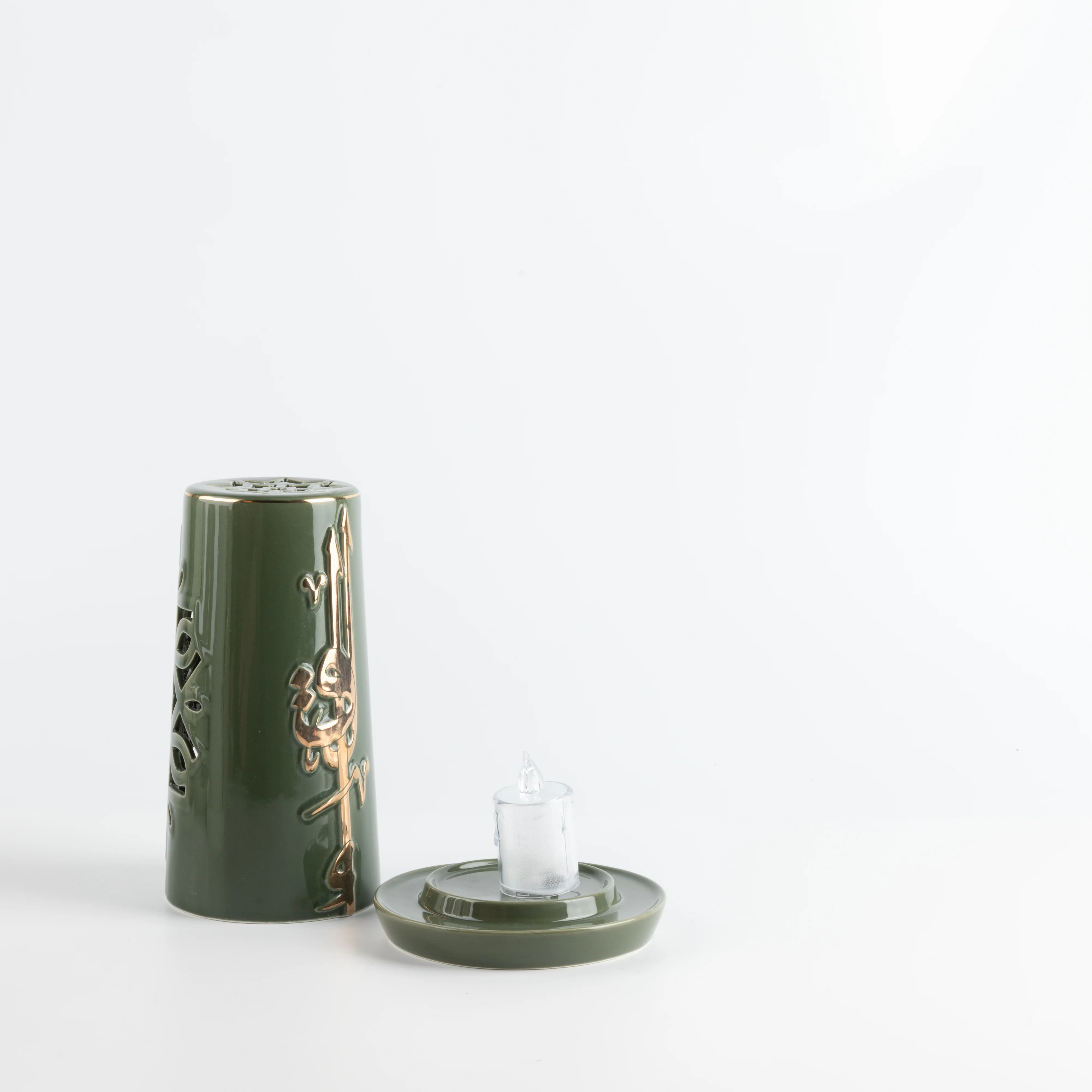 The Ambient Glow Set - Olive green & Gold - Image 3