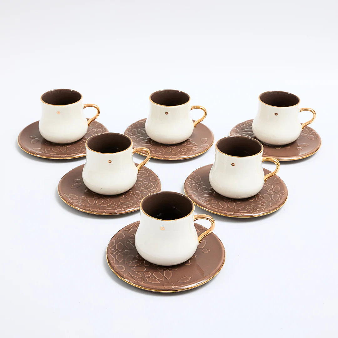 The Coffee Serving Set - Brown & Gold - Image 3