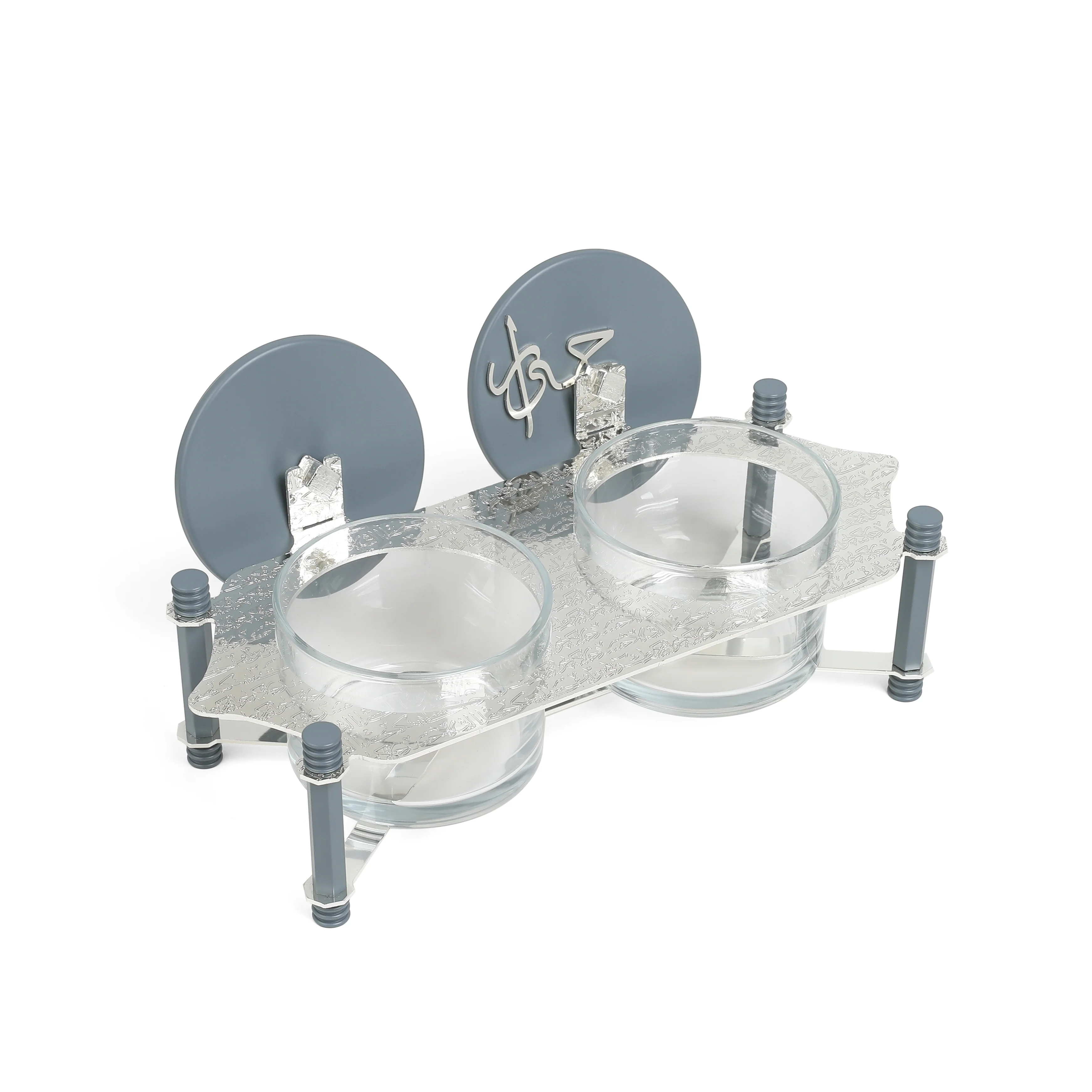 The Refined Medium Serving Set – Haze Blue & Silver - Image 4