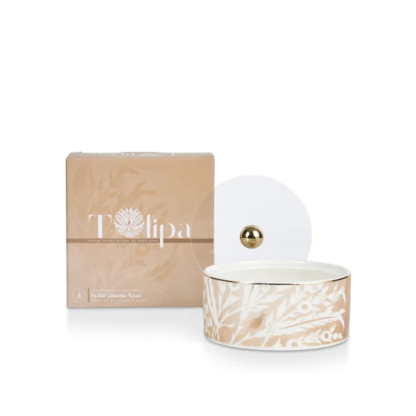 Tolipa - Small Decorative Canister- Brown & Gold - Image 2