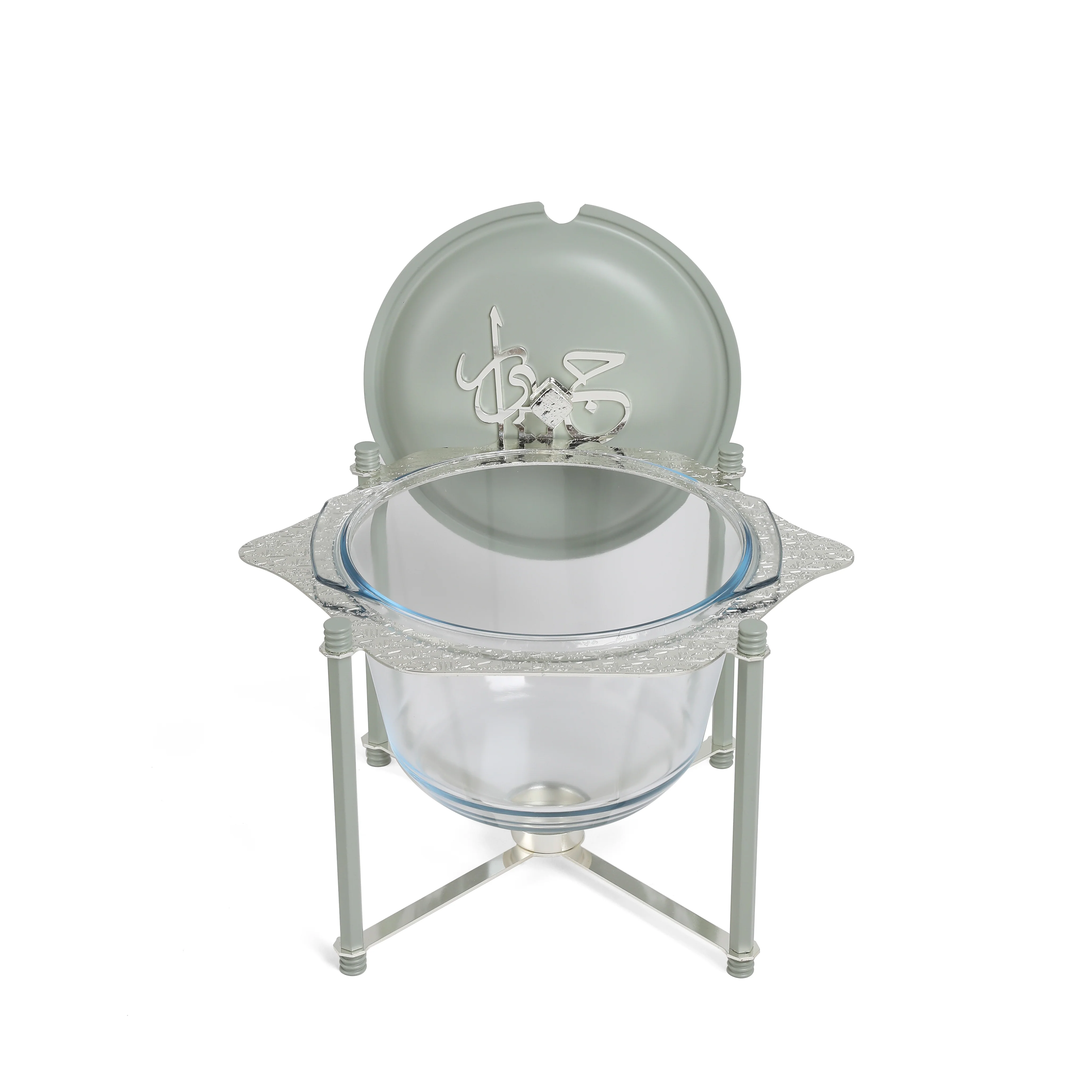 Deluxe Hosting Buffet Set - Mint green & Silver - Image 3