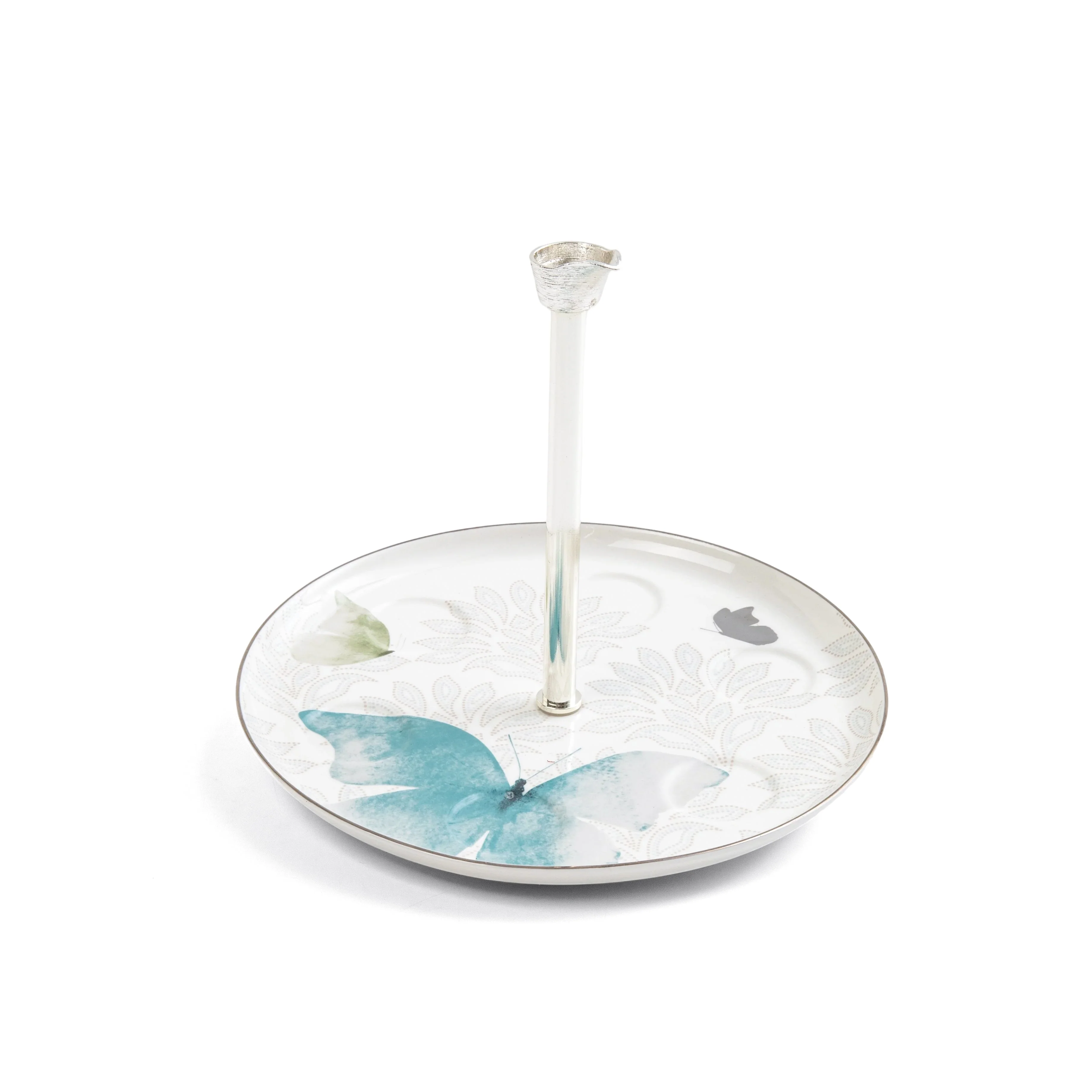 Veloura - Arabic Coffee Cups With Holder - Blue & Silver - Image 3