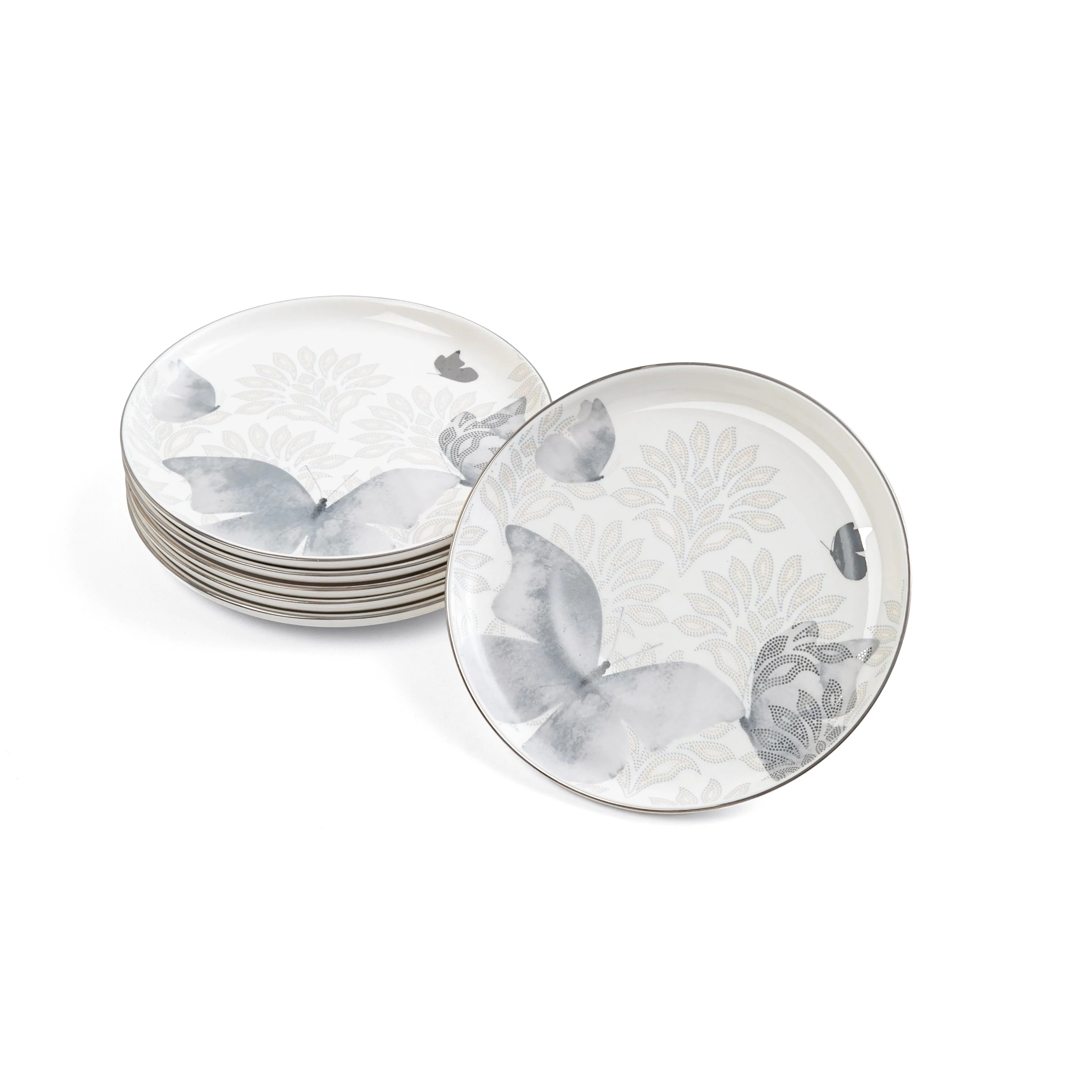 Veloura - Cake Set (9-Pc) - Grey & Silver - Image 4