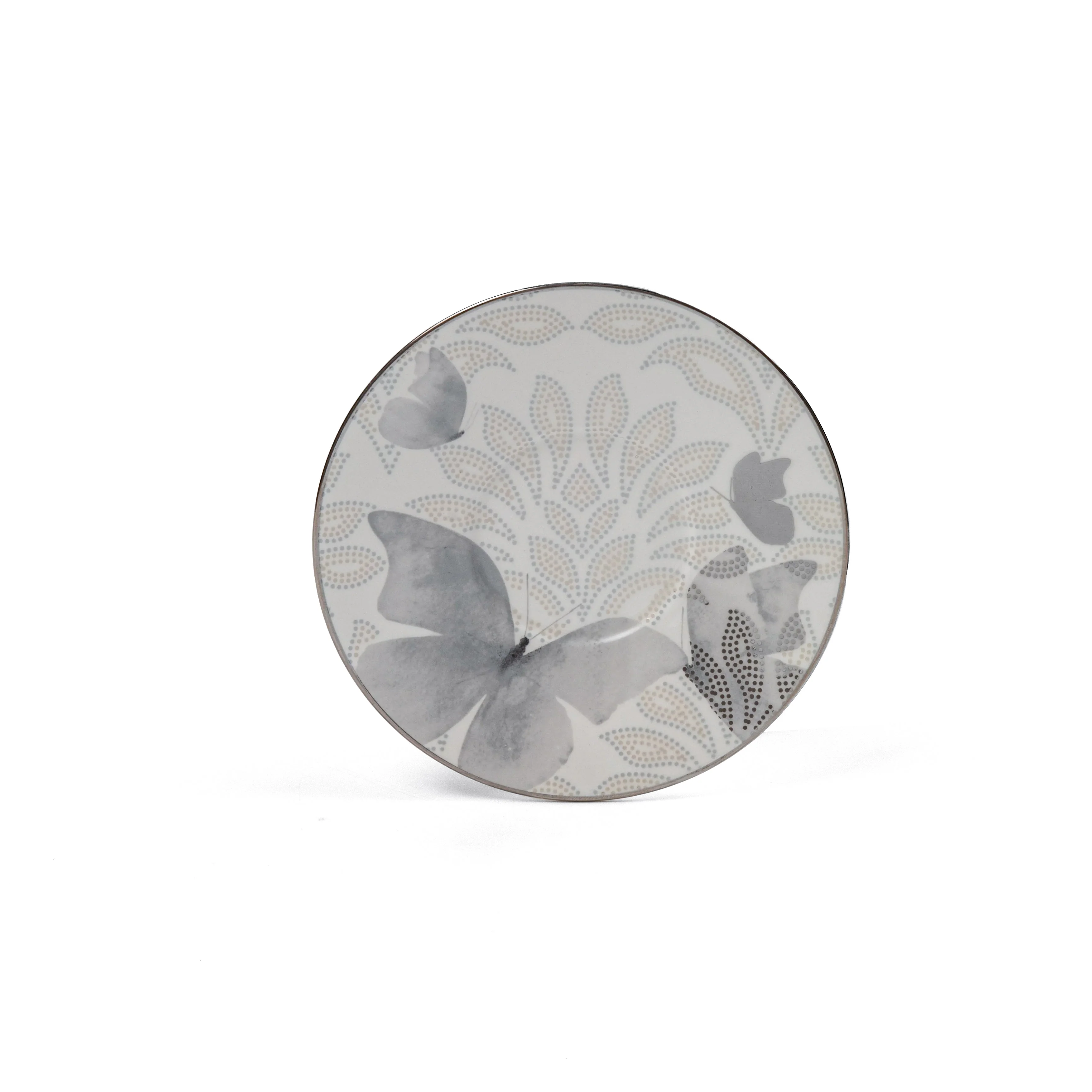 Veloura - Cappuccino Set (12-Pc) - Grey & Silver - Image 5