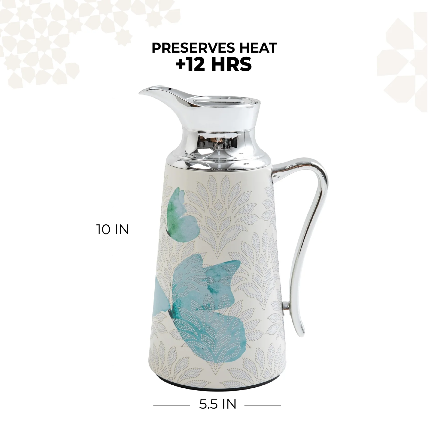 Veloura - Vacuum Flask / Thermos - Blue & Silver - Image 4