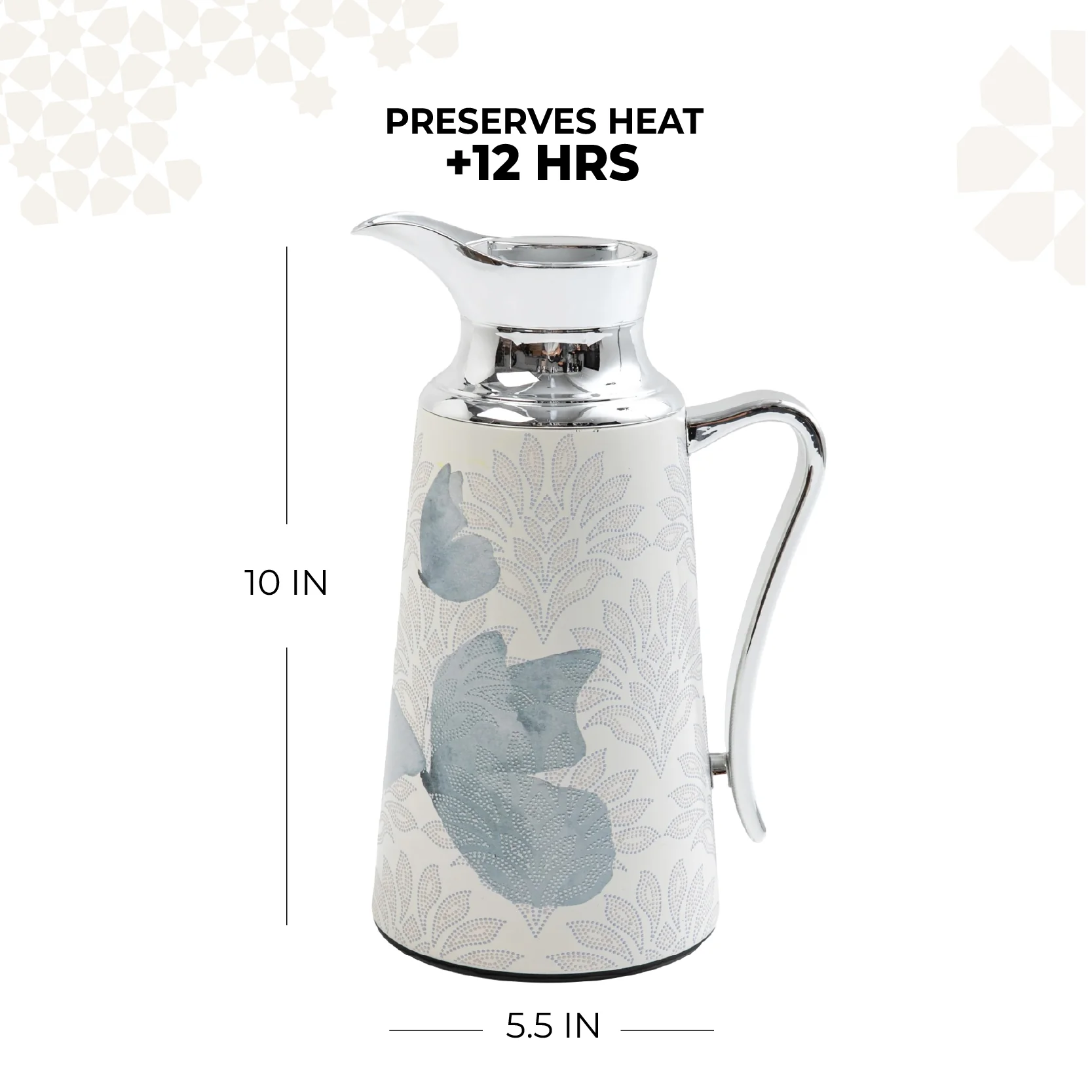 Veloura - Vacuum Flask / Thermos - Grey & Silver - Image 4