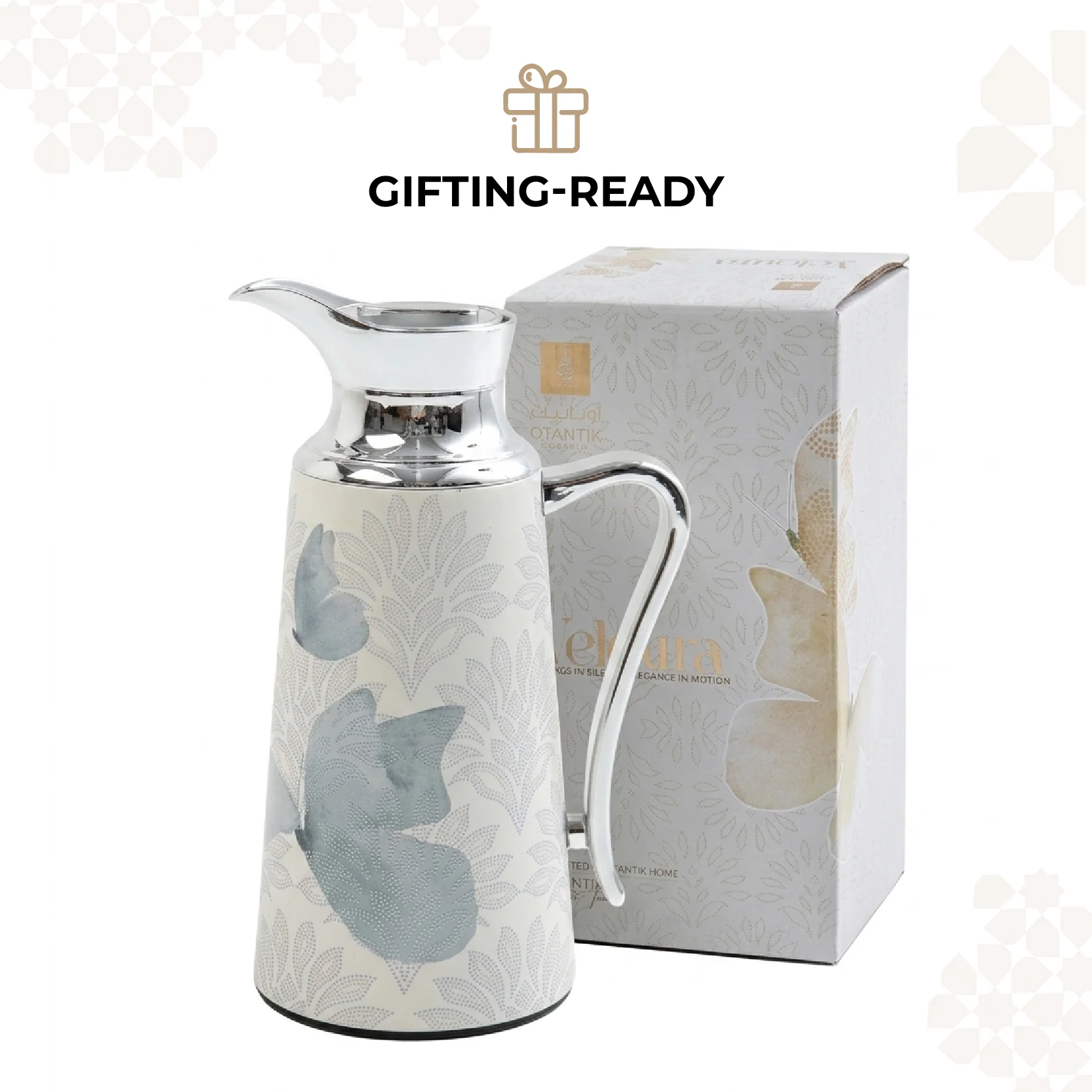 Veloura - Vacuum Flask / Thermos - Grey & Silver - Image 7
